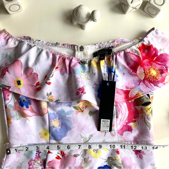 Dorothy Perkins Floral Off Shoulder Dress - Picture 6 of 8